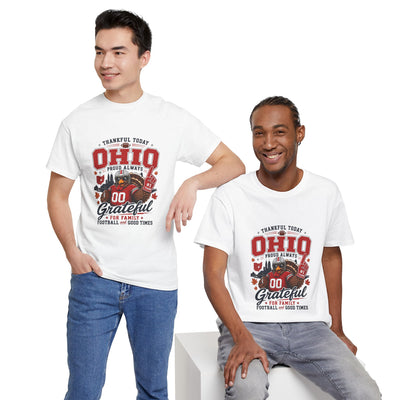 Ohio Football Grateful Tee — Thankful Today Vintage Helmet Design