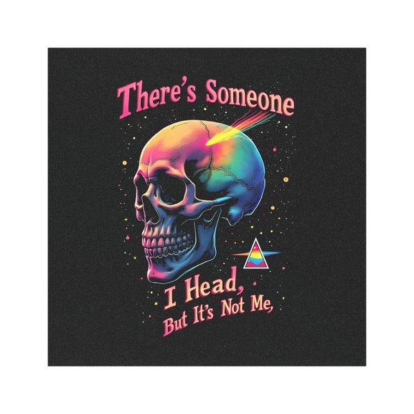 Car Magnet — "There’s Someone I Read, But It’s Not Me" Neon Skull Design