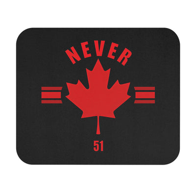 Never Maple Leaf Mouse Pad — Red Canada Emblem Desk Mat (51)