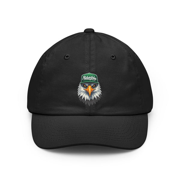 Eagle Head Dad Hat — Retro Snapback Cap with 'Athletics' Green Visor
