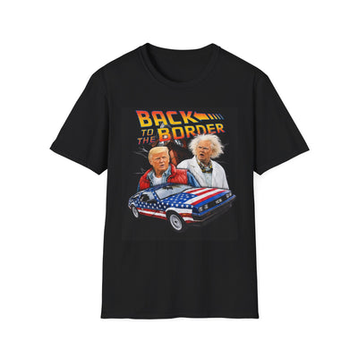 Back to the Border Graphic T-Shirt — Retro Political Movie Parody Tee