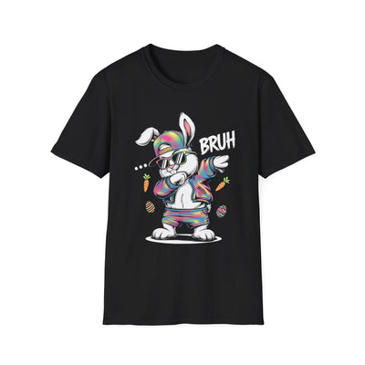 Easter Bunny Rainbow Tee — Colorful Hip Hop Rabbit Graphic T-Shirt