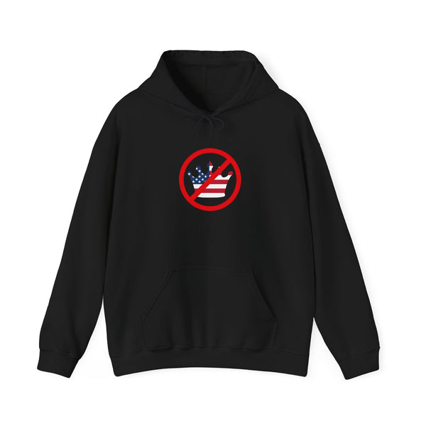Anti-Flag Hoodie — No American Flag Symbol Graphic Pullover