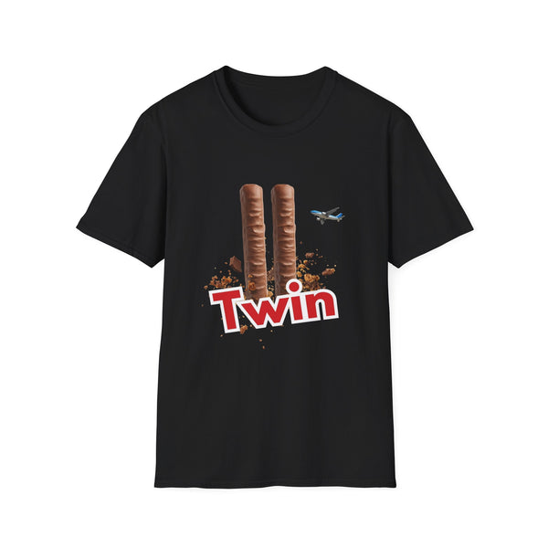 Twin Towers Graphic T-Shirt — Retro Plane & 'Twin' Design