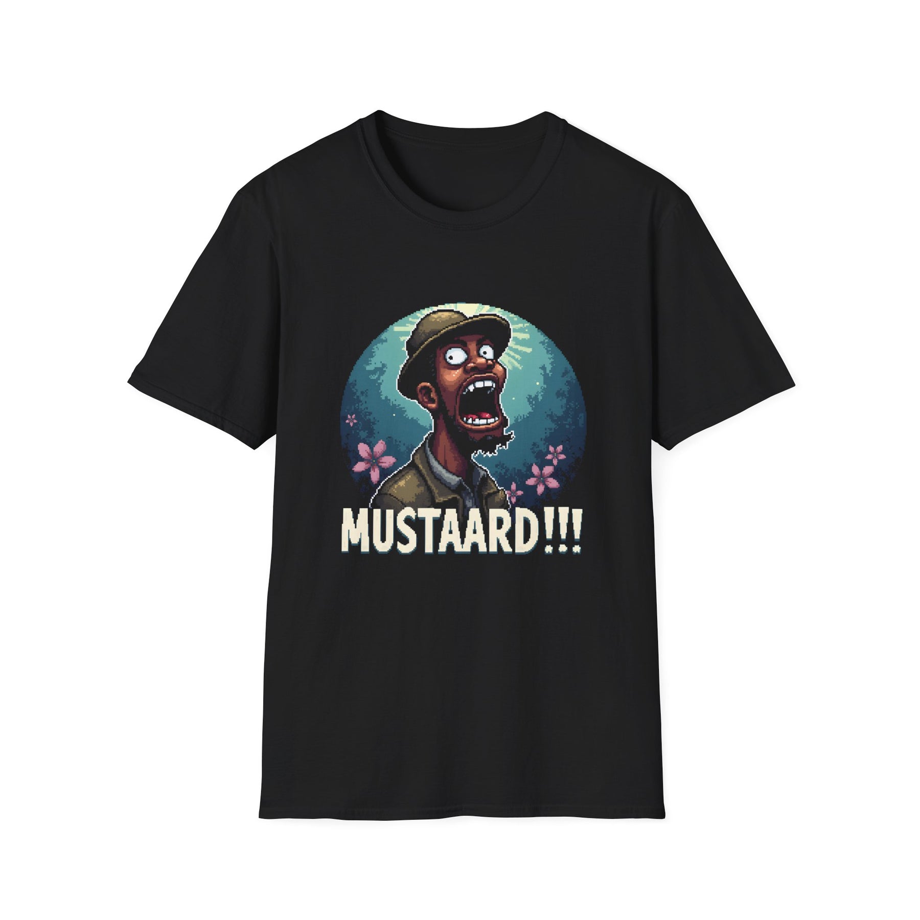 Mustaard!!! Graphic T-Shirt — Funny Cartoon Screaming Explorer Tee