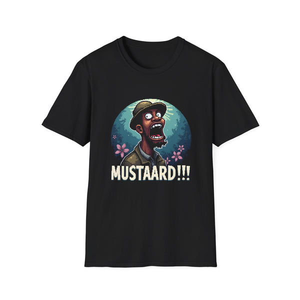 Mustaard!!! Graphic T-Shirt — Funny Cartoon Screaming Explorer Tee