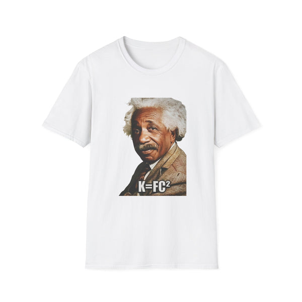 Portrait Graphic T-Shirt — Vintage Scientist Face with K = Fc² Style Text