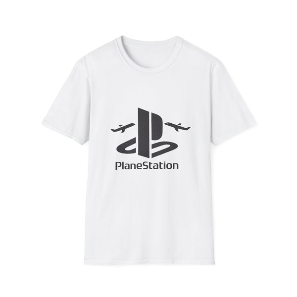 PlaneStation Travel T‑Shirt — Playful Airplane Logo Tee for Flight Enthusiasts