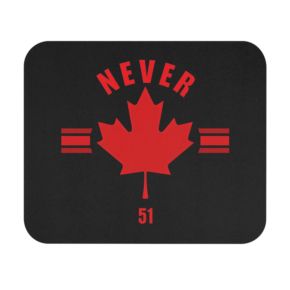 Never Maple Leaf Mouse Pad — Red Canada Emblem Desk Mat (51)