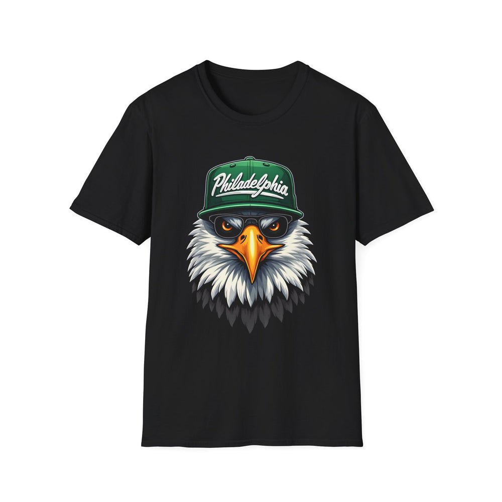 Philadelphia Eagle Graphic T-Shirt — Cool Eagle with 'Philadelphia' Cap & Sunglasses