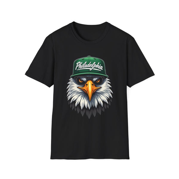 Philadelphia Eagle Graphic T-Shirt — Cool Eagle with 'Philadelphia' Cap & Sunglasses