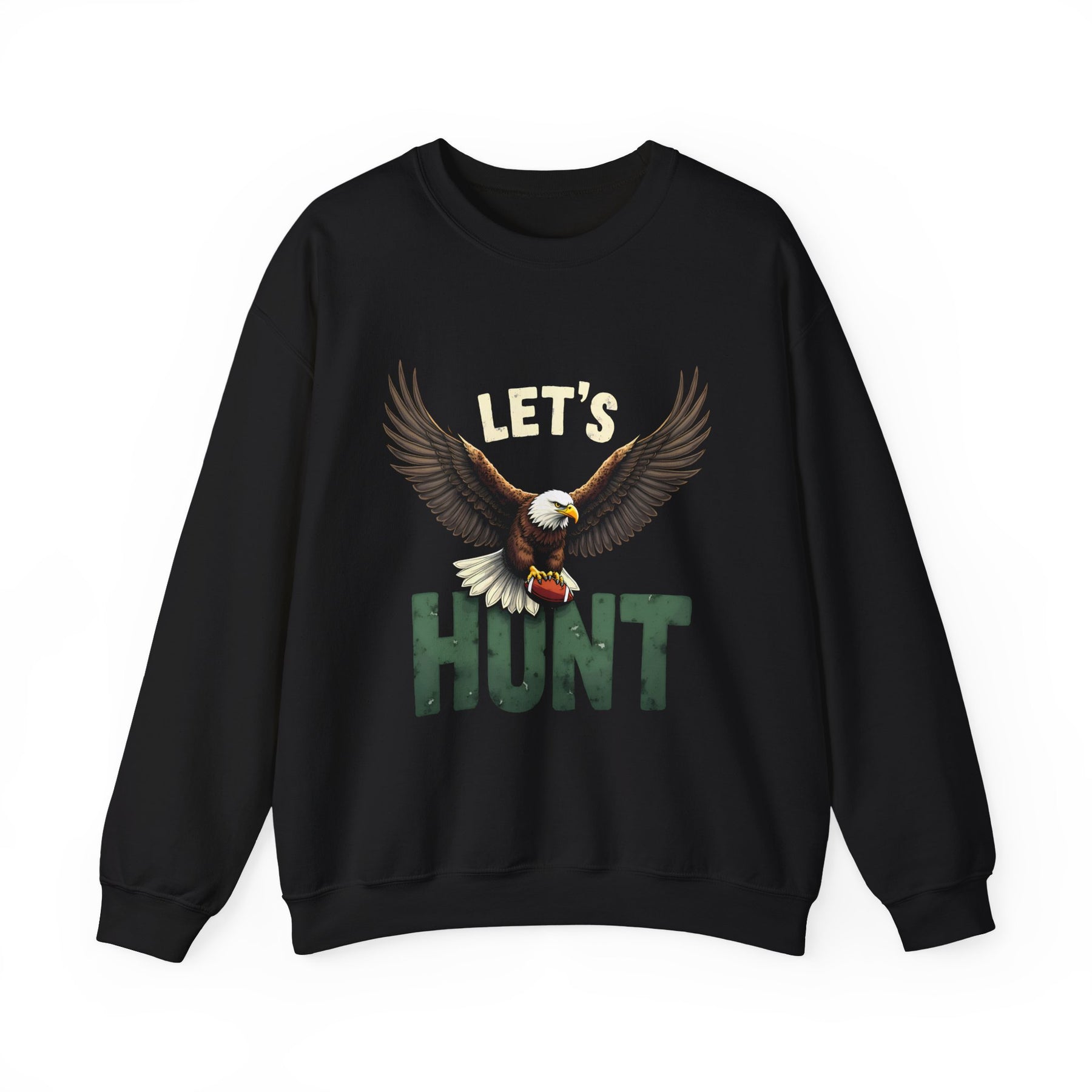 Let’s Hunt Eagle Graphic Sweatshirt — Outdoor Hunting Crewneck