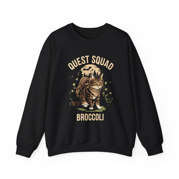 Quest Squad Broccoli Sweatshirt — Cute Tiger Graphic Crewneck