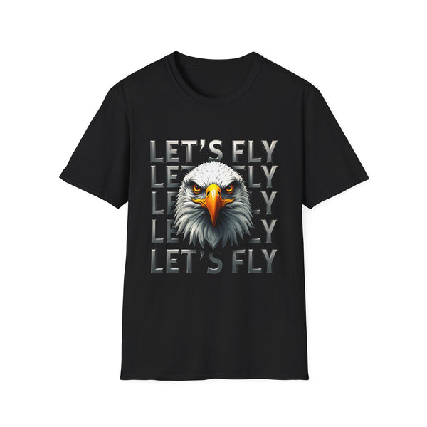 Let's Fly Eagle T-Shirt — Patriotic Bald Eagle Graphic Tee