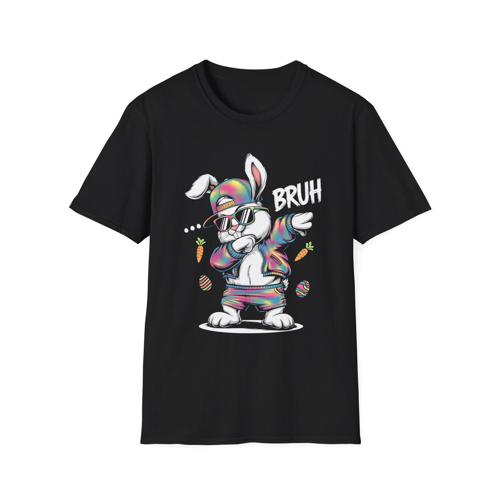 Easter Bunny Rainbow Tee — Colorful Hip Hop Rabbit Graphic T-Shirt