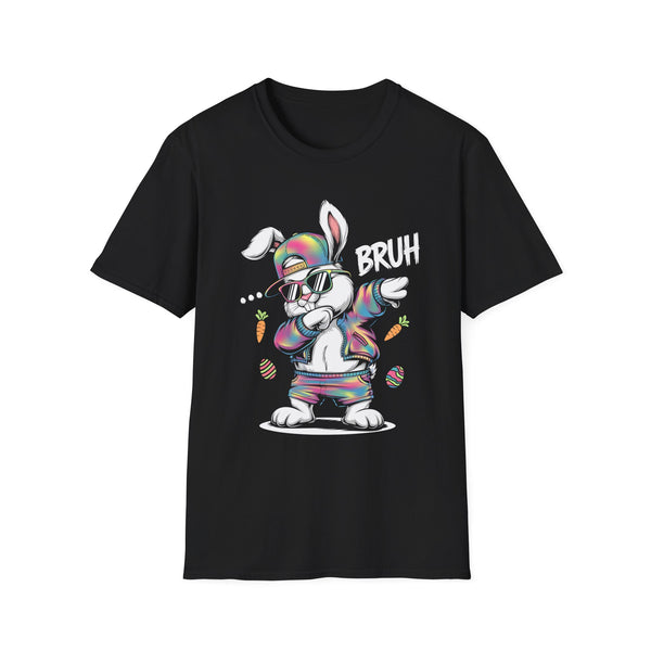 Easter Bunny Rainbow Tee — Colorful Hip Hop Rabbit Graphic T-Shirt